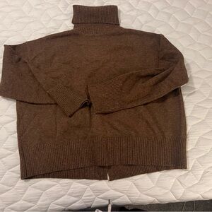 Open back slouchy turtle neck